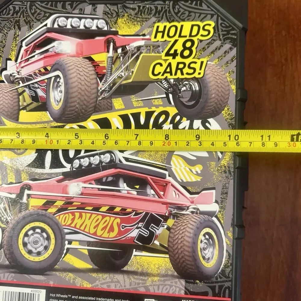 Hot Wheels 48 Car Carry Case w/19 Hot Wheels Cars Tara Toy Storage Case